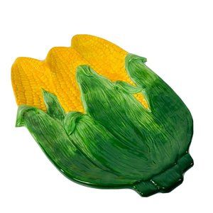 Vintage Corn On The Cob Serving Platter Large Backyard BBQ Summer Party Picnic